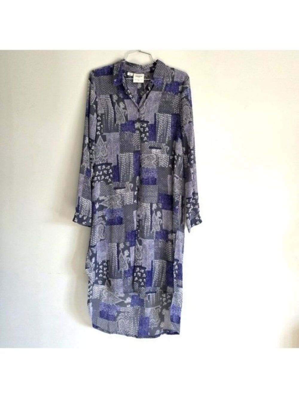 Long Chiffon Flowy Button Up Over Shirt Duster Summer Vero Moda medium